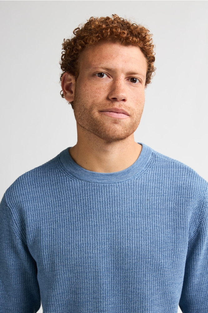 GEBREIDE TRUI MET RONDE HALS M 3050 KWR225 5187 Pale Blue